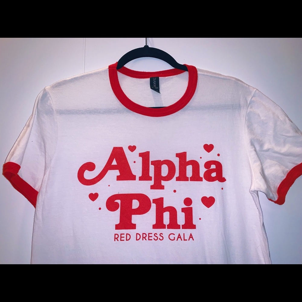 Alpha Phi Red Dress Philanthropy shirt